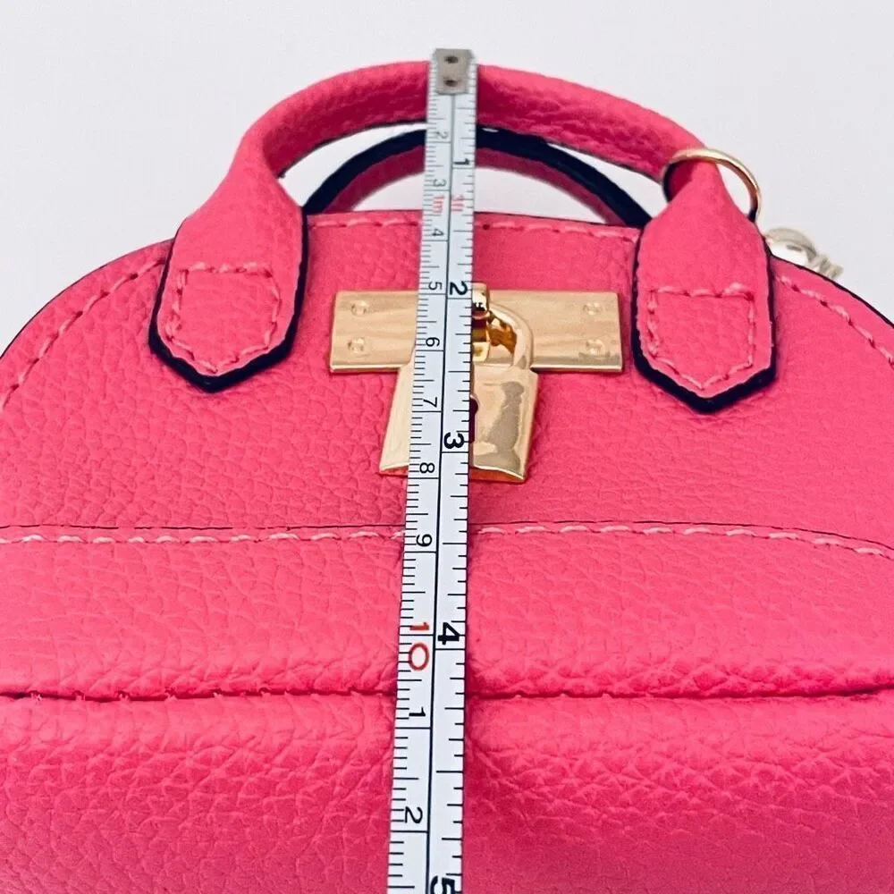 NWT Gorgeous Pink Pu Leather Purse Bag Charm Lobster Keyring Keyring Keyholder